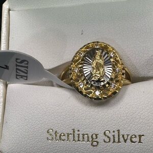 🆕Sterling Silver/ Gold Religious Ring